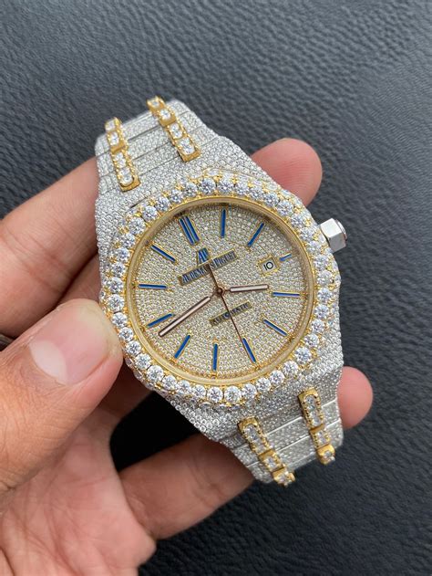 fake iced out diamond watches|best moissanite watches.